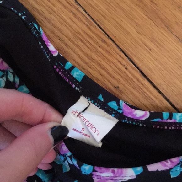 Black floral xhilaration target bikini bottom - Picture 3 of 3